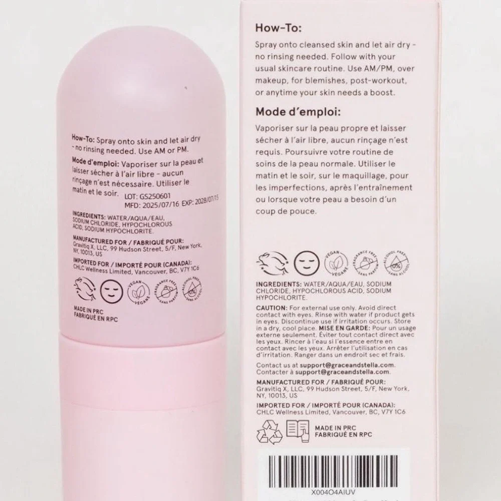 Grace & Stella Calming Hypochloris Acid Facial Spray